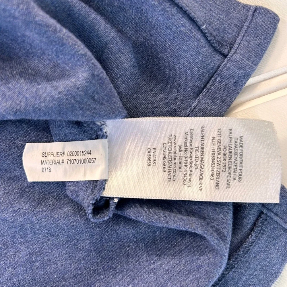 Polo Ralph Lauren Classic Fit Mesh Polo Short Slv Shirt Mens M Blue Gray Heather